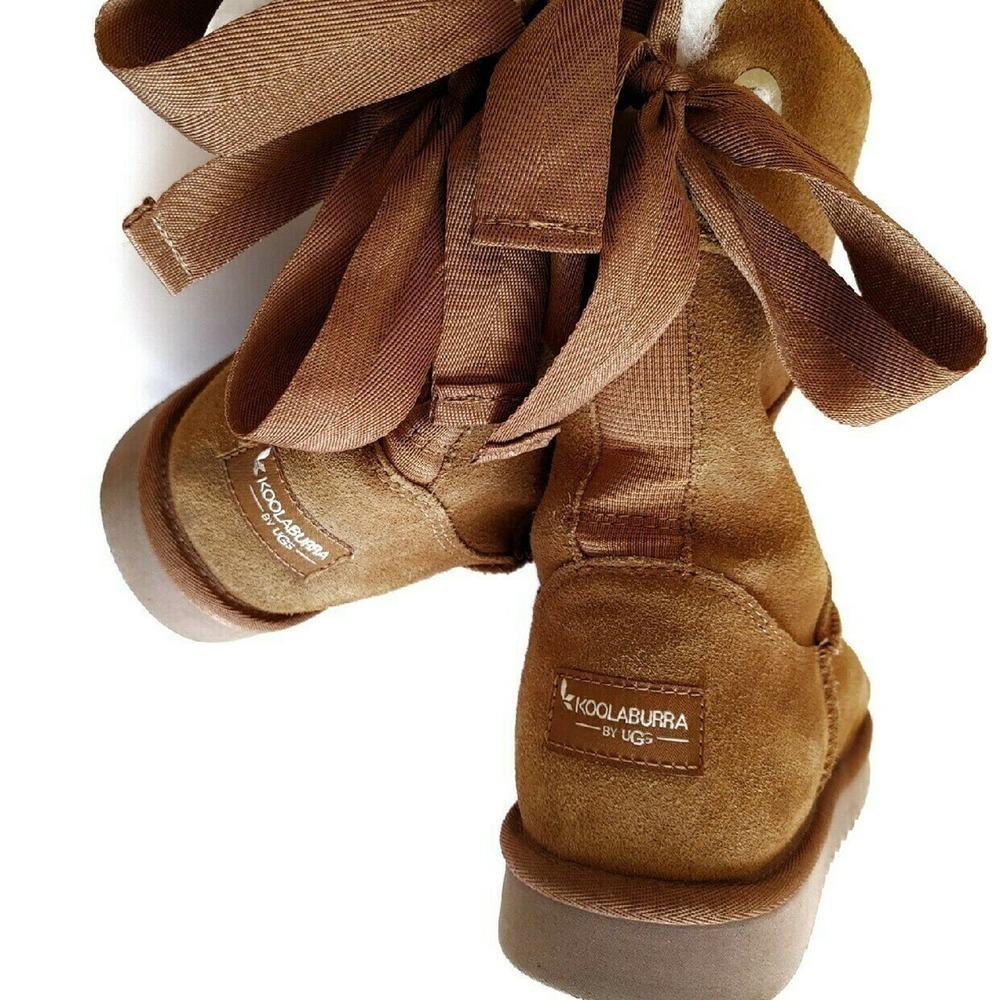 Ugg 8 Suede Koolaburra Tan Carmel 8 Boots Sherpa Chesnut - Picture 2 of 11